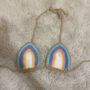 PQ Swim Multicolor Crochet Bikini Top